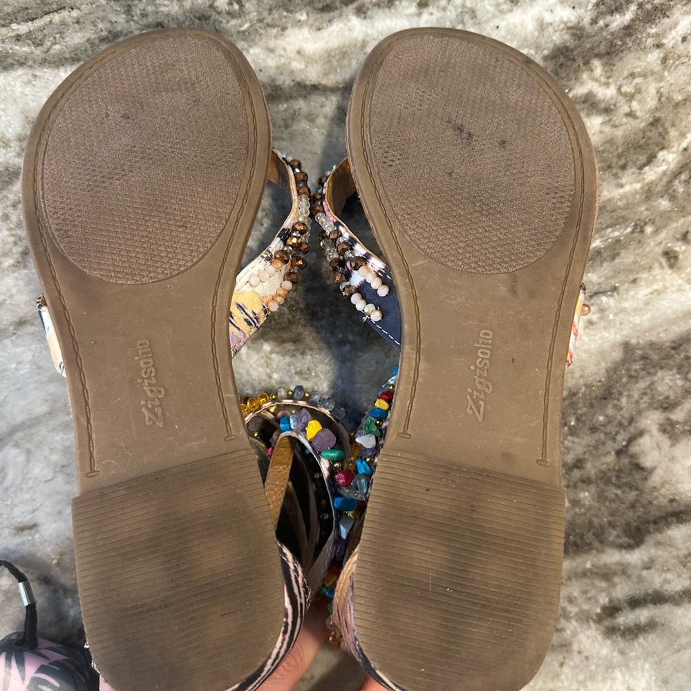 Zigi Soho Colorful Beaded Women's Sandals Size 7.5 - Picture 8 of 14